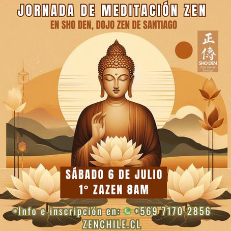 Jornada de Meditación Zen sábado 6 de Julio 2024