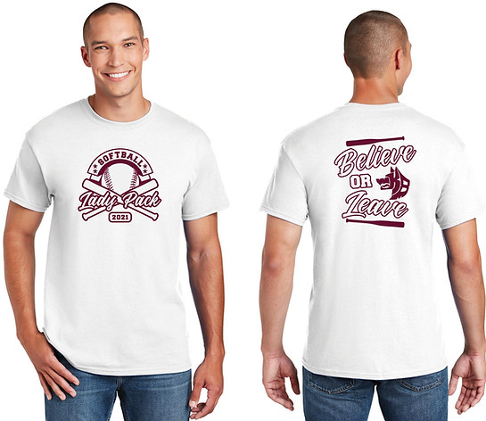 White Softball Design T-shirt.jpg