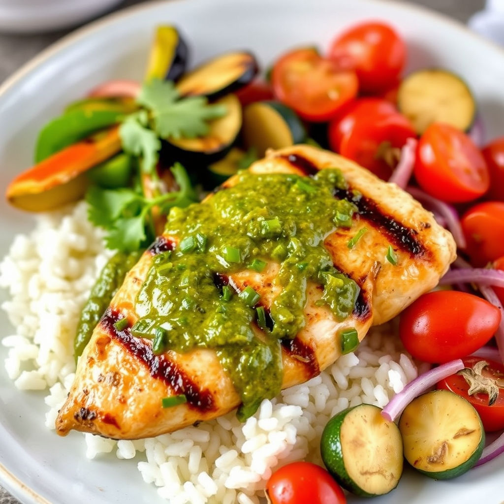 Grilled Salsa Verde Pepper Jack Chicken
