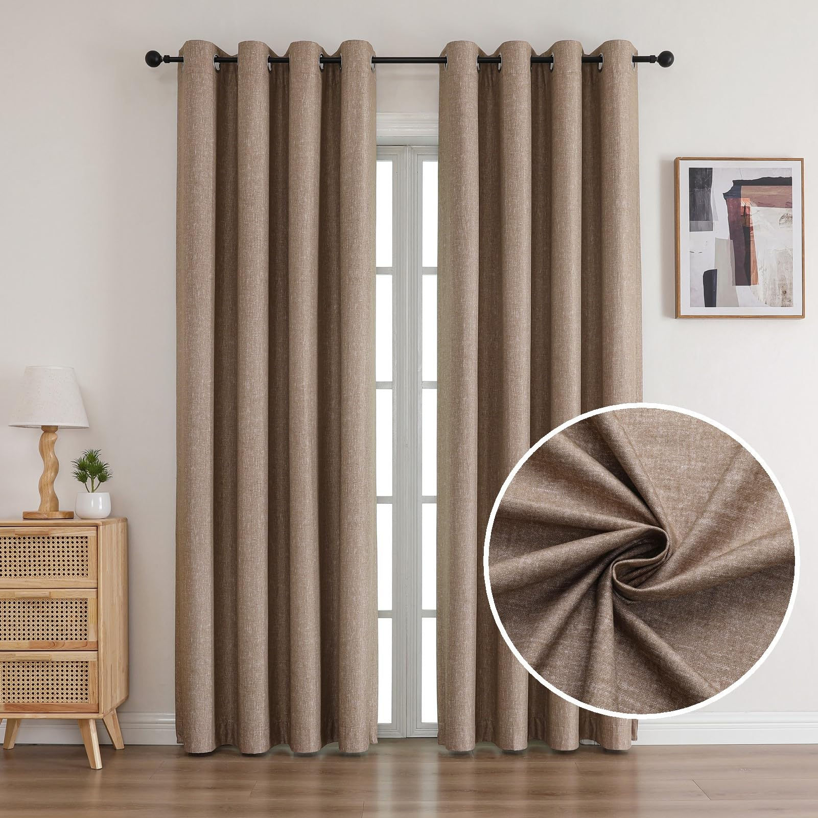 DarkShield Grommet Blackout Curtains 84" Dual Panels