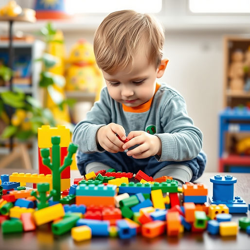 preschool kids building lego bricks no background .jpg