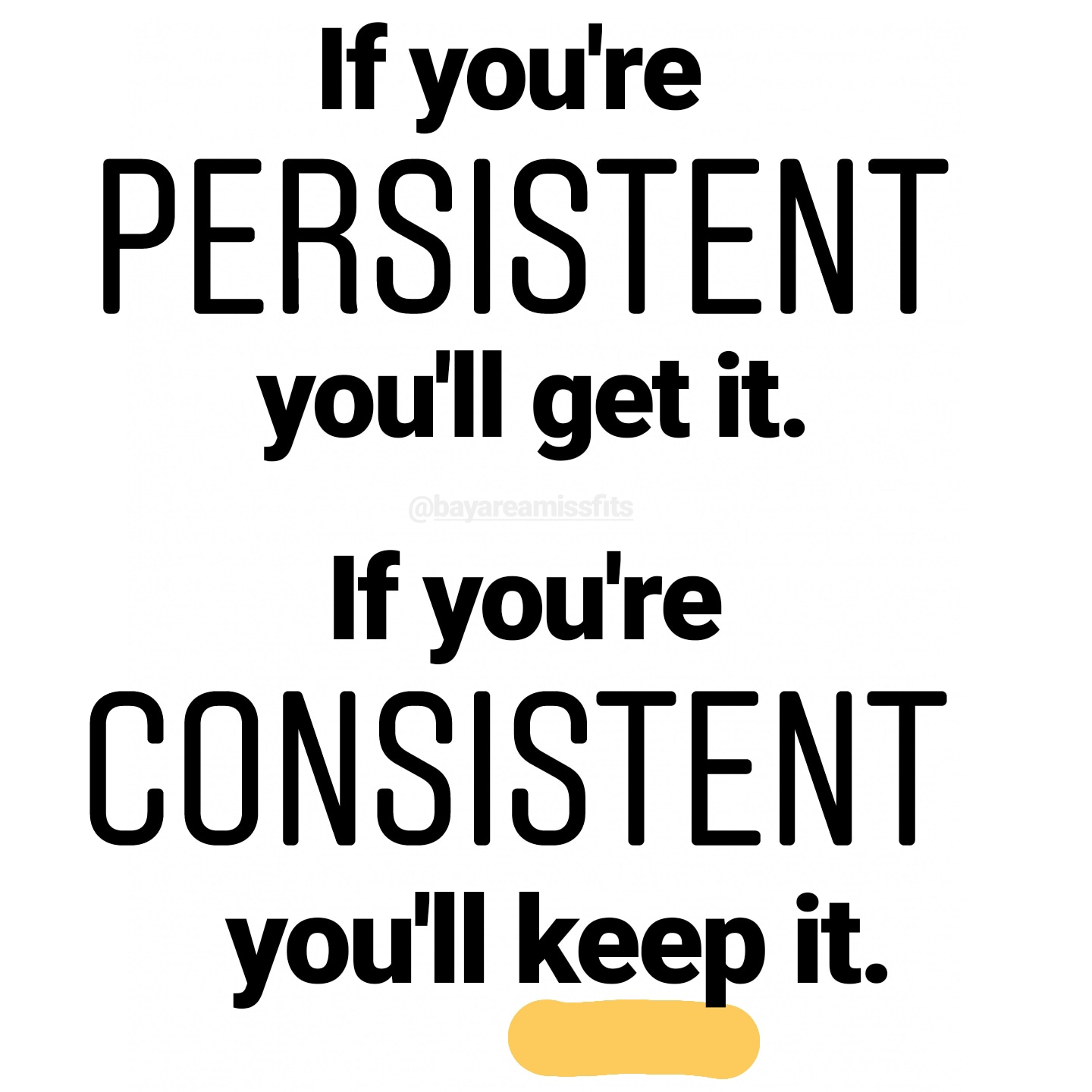Be Persistent, Then Consistent! • Julie's Garage Gym