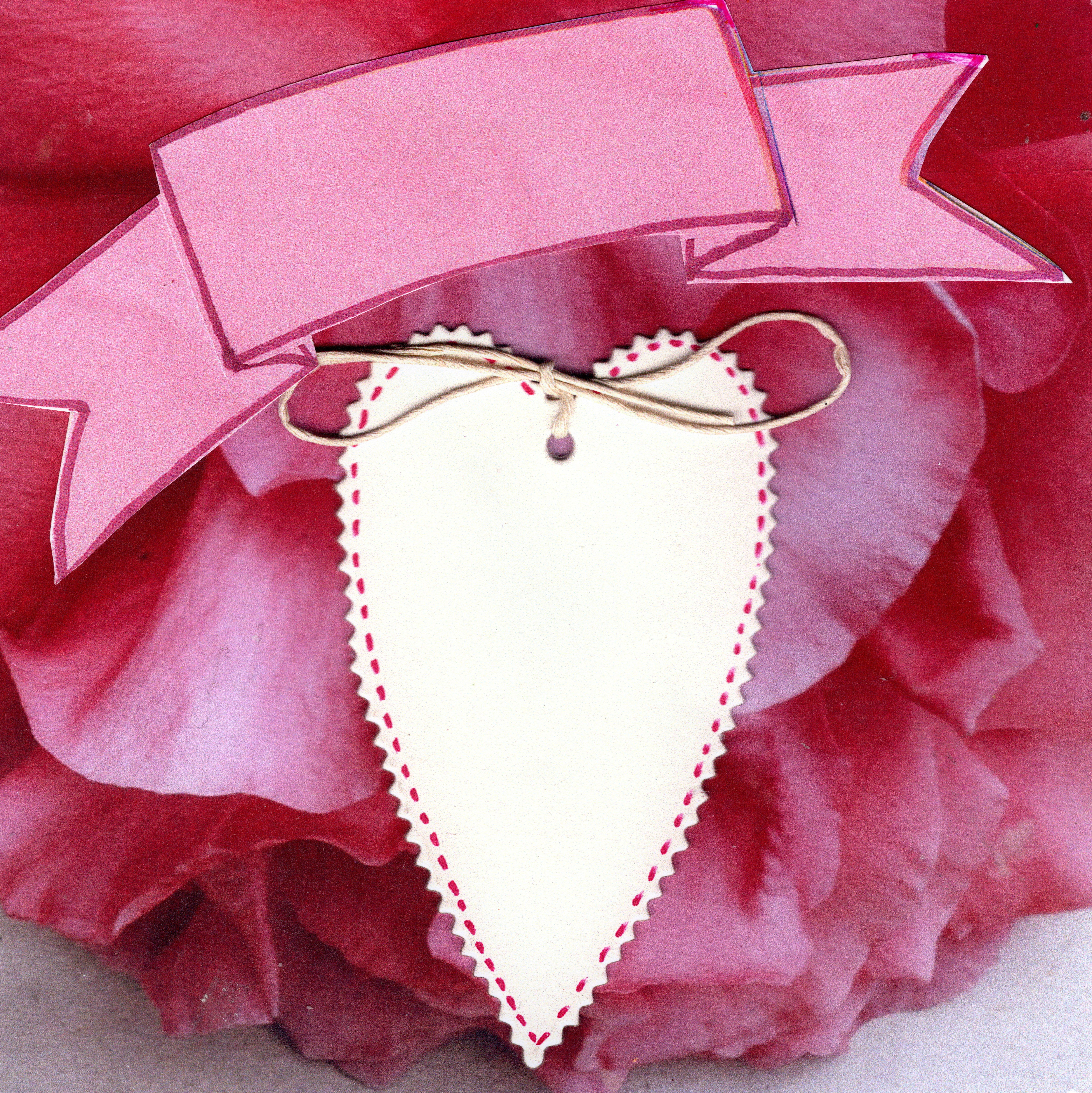 Heart with Pink Rose Card