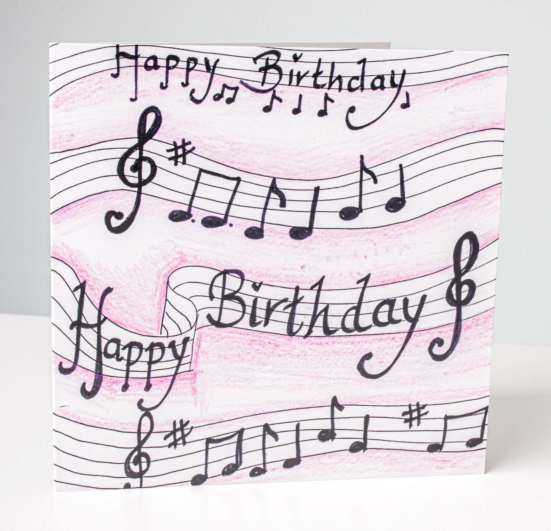 Personalised Birthday Card - Music Design