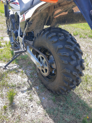 Yamaha TW200 Rear ATV Fat Tire Conversion Kit with 25