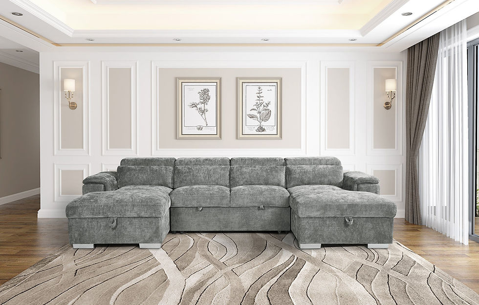 Thumbnail: Alaya Sofabed Grey U Shape Corner