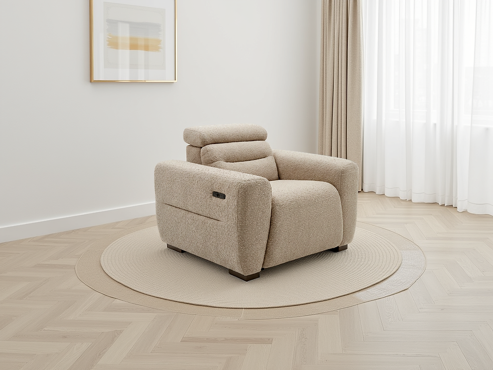 Thumbnail: Tokyo Electric Recliner Beige Armchair
