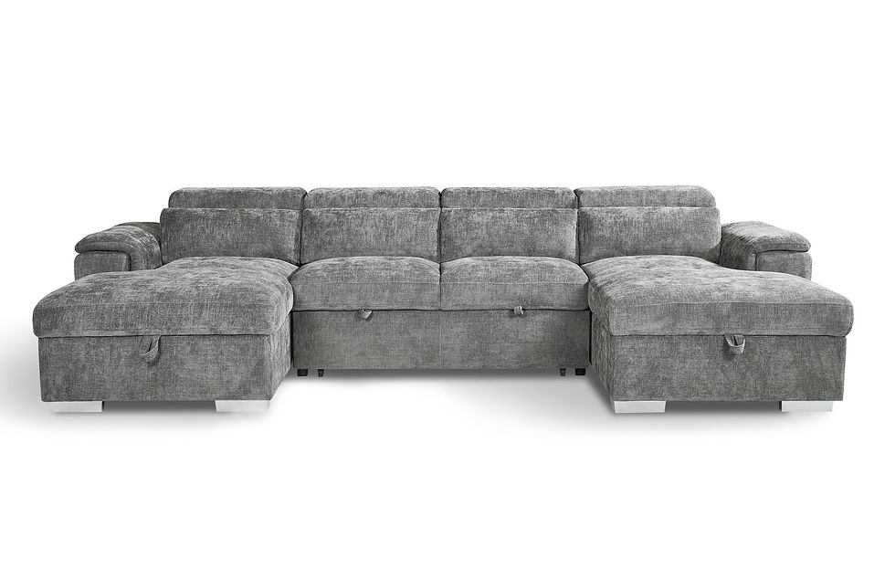 Thumbnail: Alaya Sofabed Grey U Shape Corner