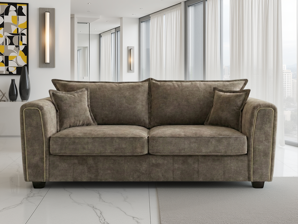 Thumbnail: Serena Sofa Brown 3 Seater