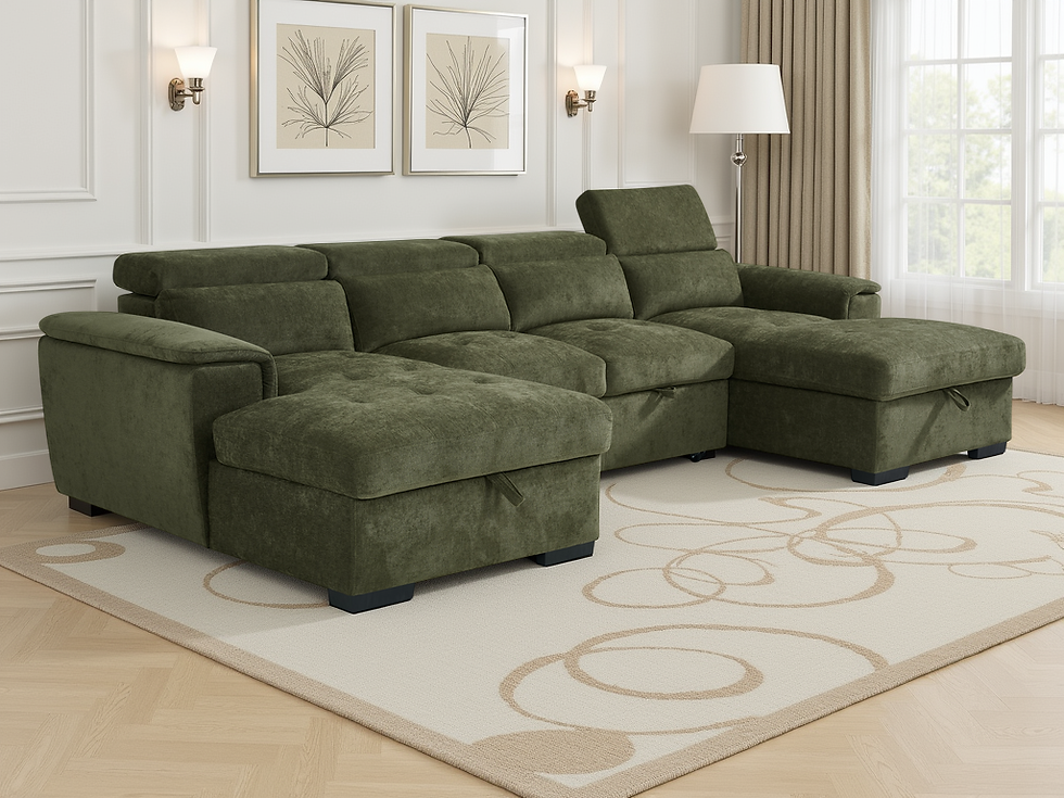 Thumbnail: Alaya Sofabed Green U Shape Corner
