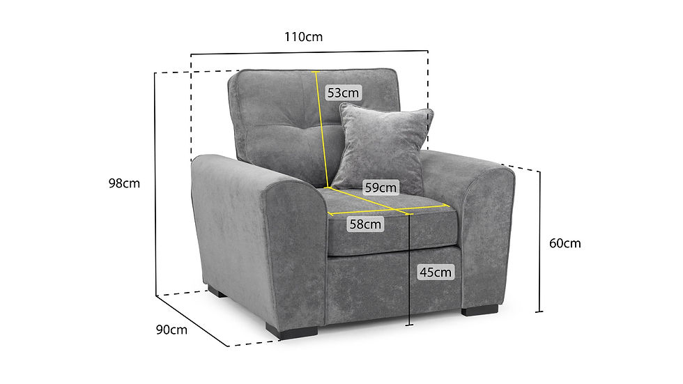 Thumbnail: Maxwell Sofa Grey Armchair