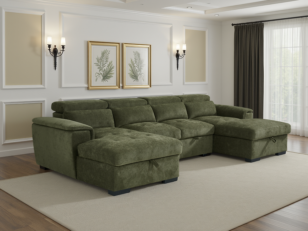 Thumbnail: Alaya Sofabed Green U Shape Corner