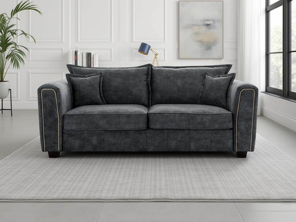 Thumbnail: Serena Sofa Black 3 Seater