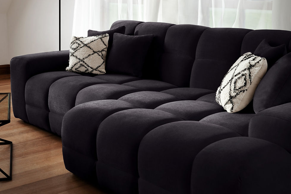 Thumbnail: Jacob Sofa Black Right Hand Facing Corner