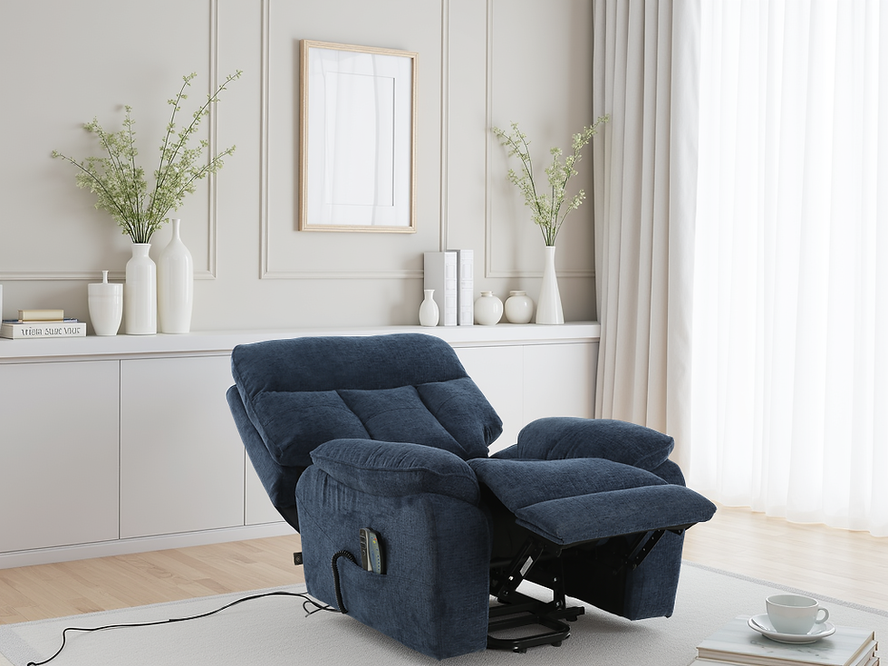 Thumbnail: Cornwall Rise and Recline Massage Chair Blue