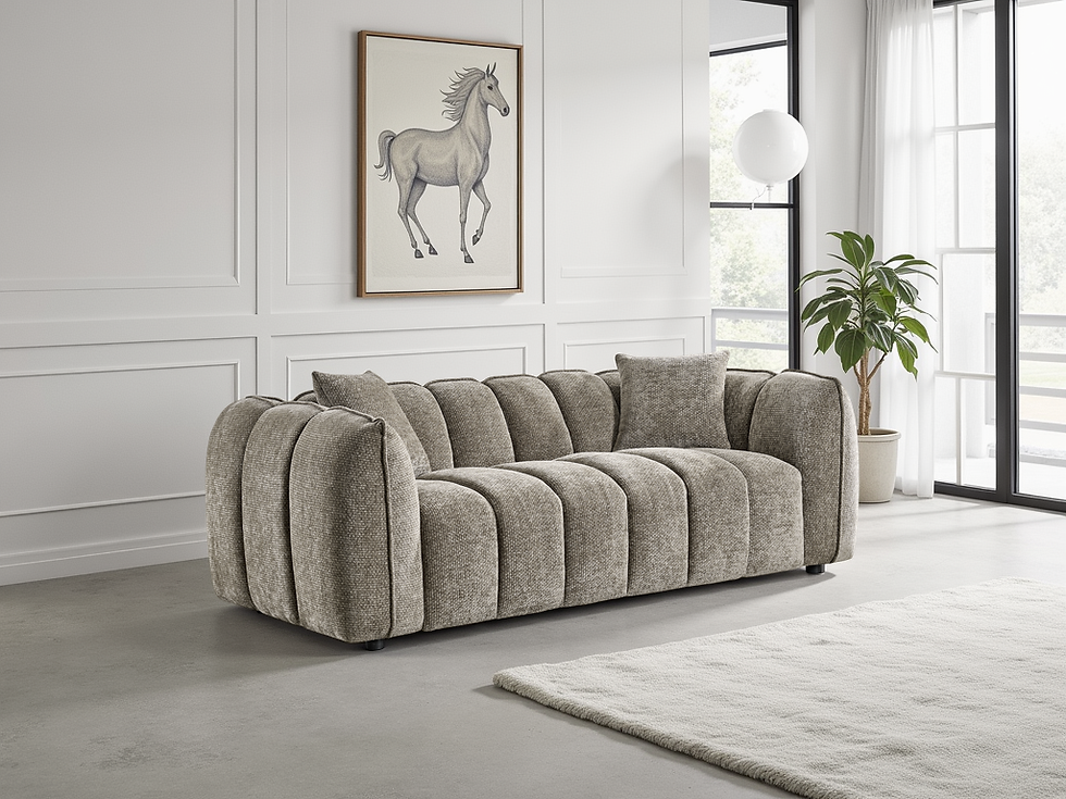 Thumbnail: Venice Sofa Mocha 3 Seater