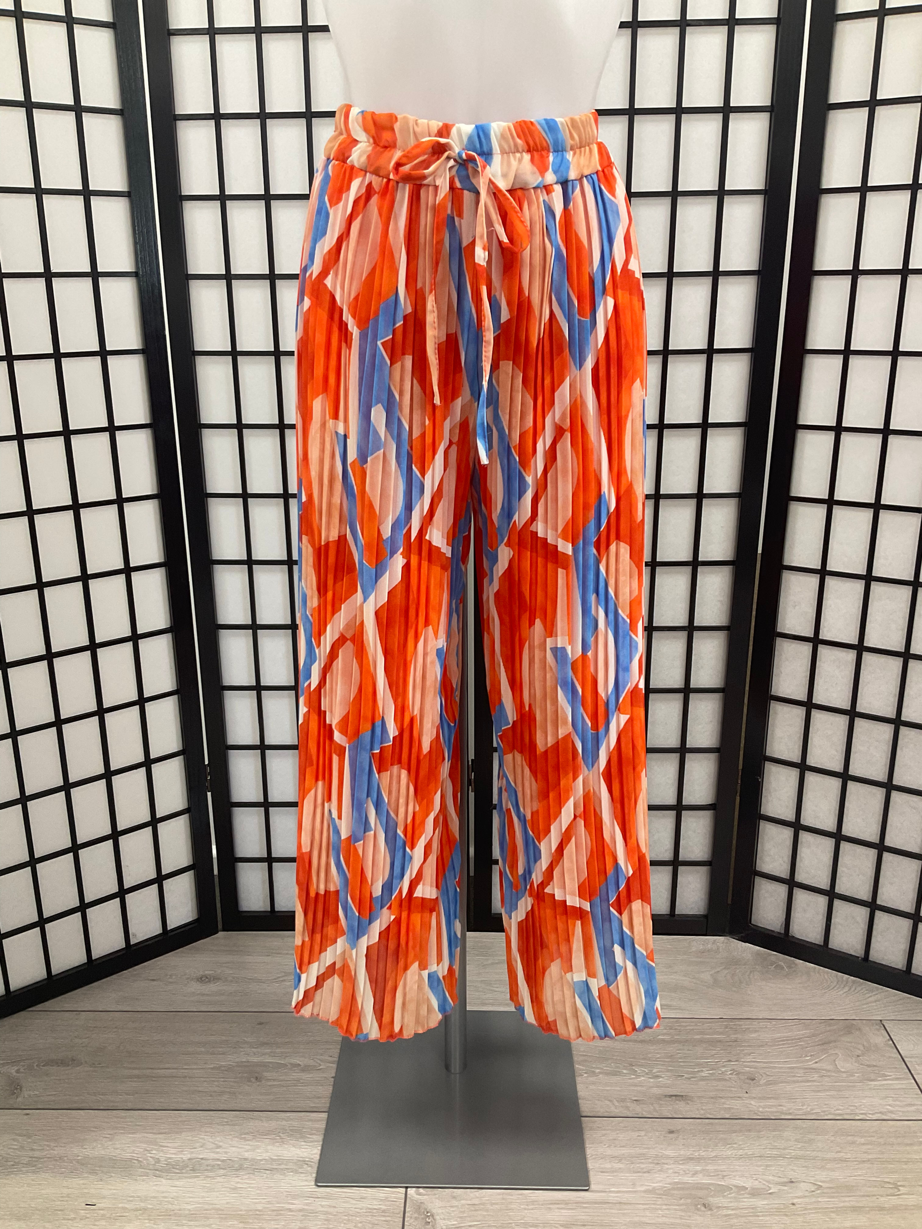 Abstract Pleat Trouser