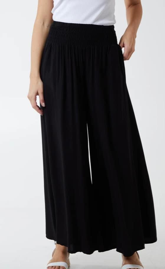 Thumbnail: Shirred Deep Waistband Culottes