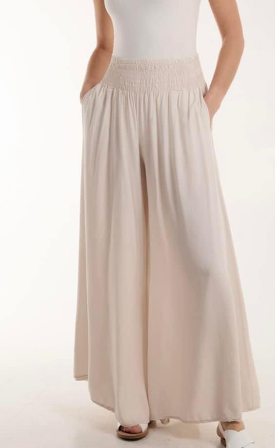 Thumbnail: Shirred Deep Waistband Culottes