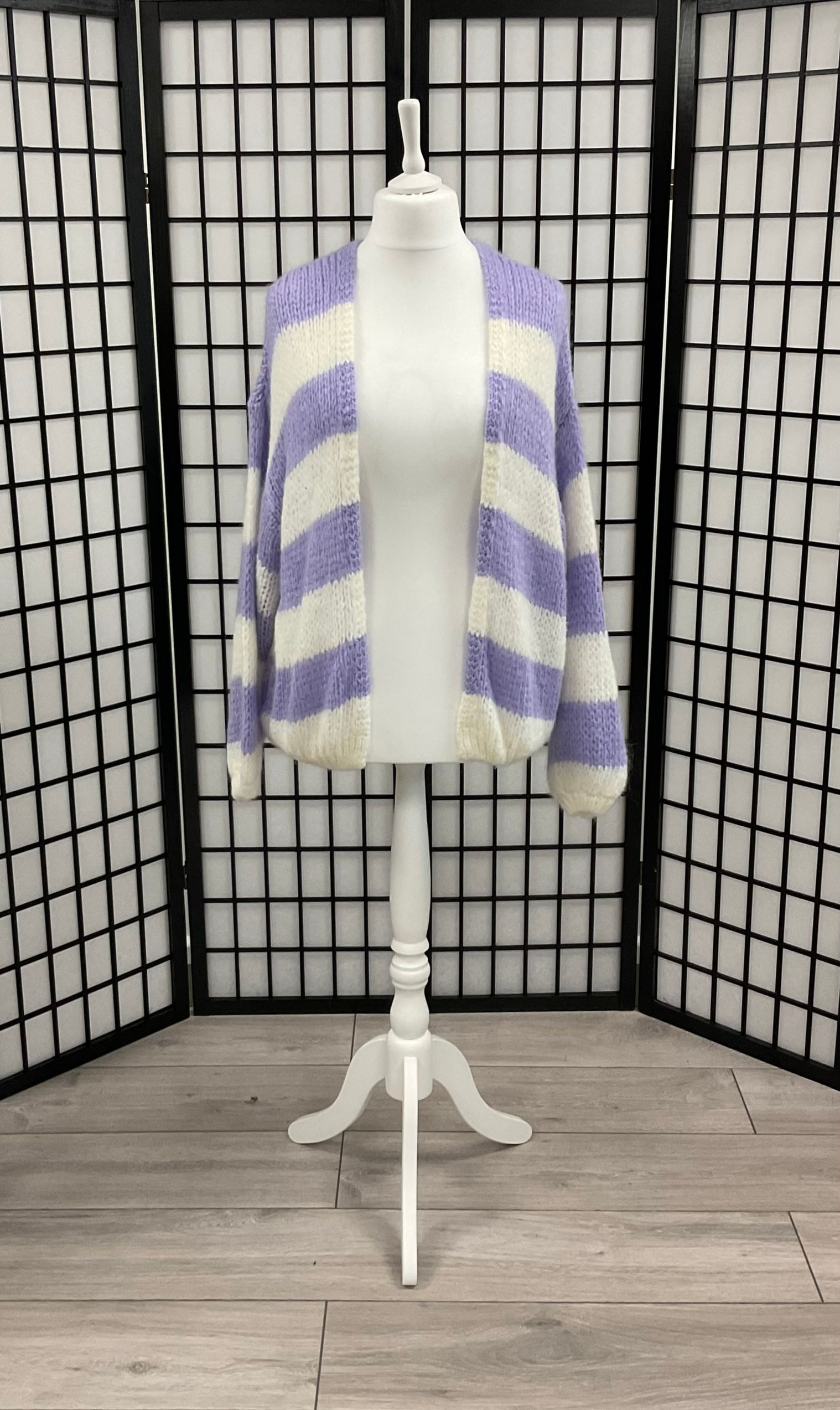 Mohair Mix Stripe Cardigan