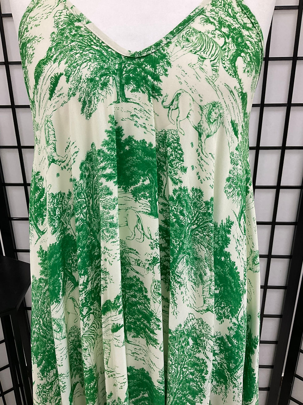 Thumbnail: Sleeveless Strappy Printed Dress