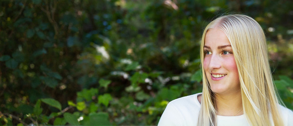 Side profile of Meg Travis