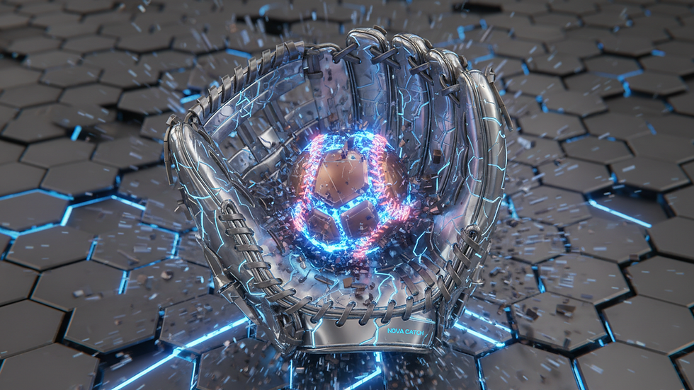 Close-up view of a baseball glove catching a fast ground ball during a drill