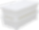 Two stacked white plastic storage bins with lids, placed in a plain setting. No text or patterns are visible.