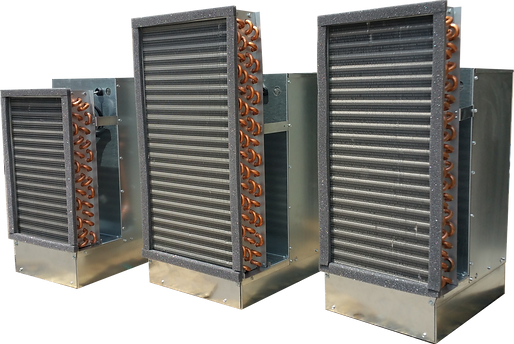 Geoflex builds vertical stack heat pump chassis in any size and supports R410A, R32 and R454B refrigerants.