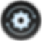 Icon of a cog wheel with arrows cycling