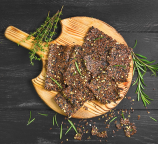 Salty seed crackers
