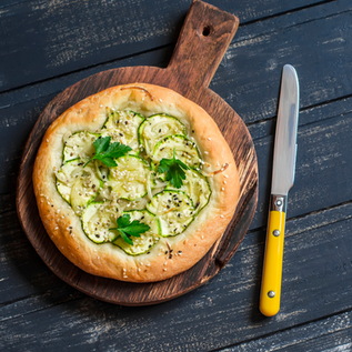 Tartelette with zucchini, ricotta and pecorino