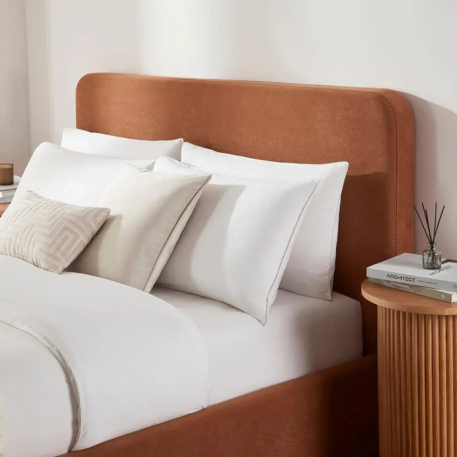 Ascot Ottoman Storage Bed - Burnt Orange from Dusk.com pictured. See Dusk for details on prices and available sizes