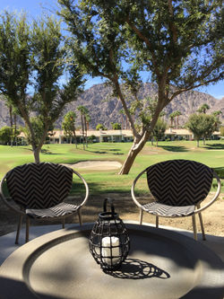 Condo outdoor sitting area