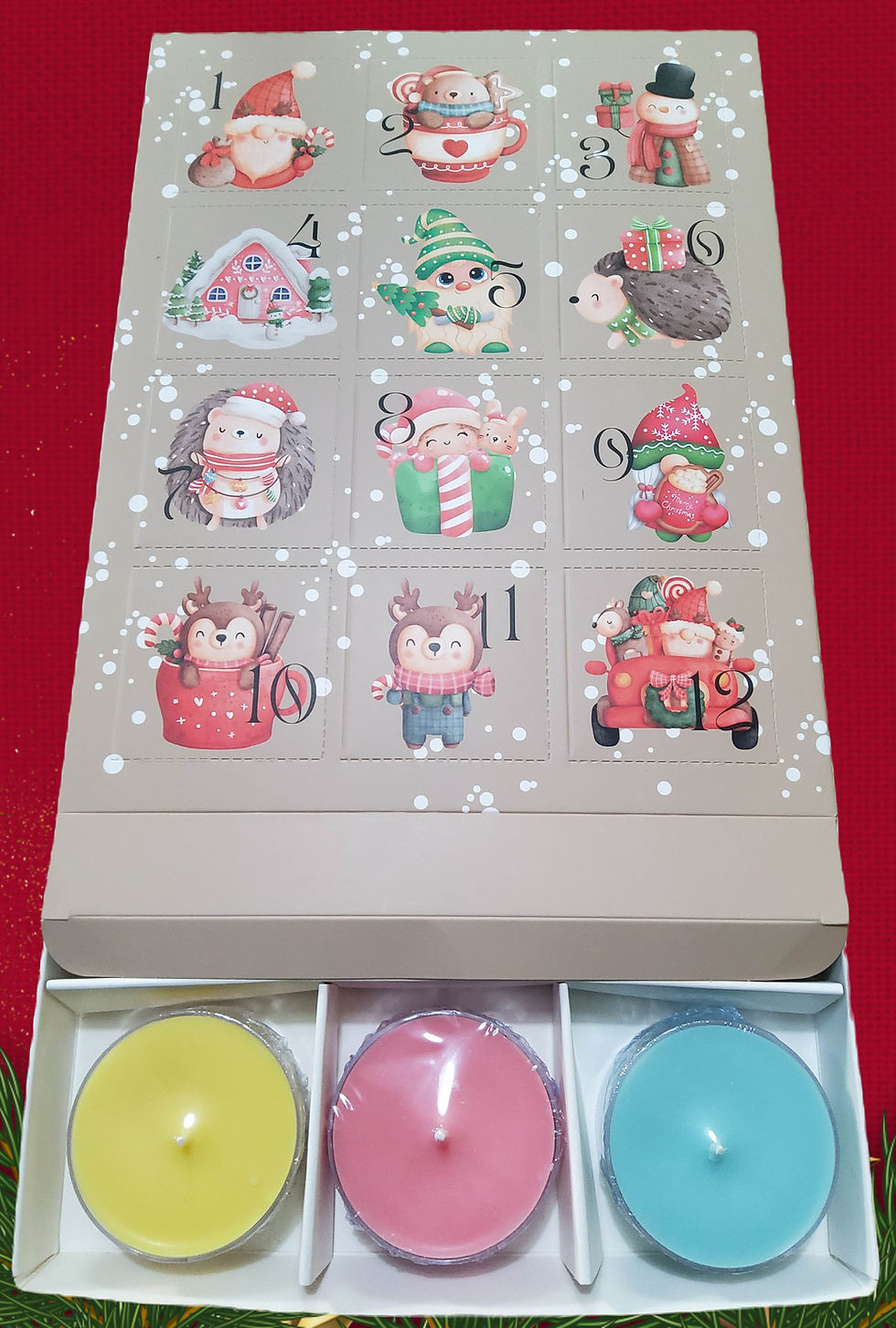 Thumbnail: Advent Calendar - 12 Days of Christmas - 12 x Christmas Maxi Soy Tealights