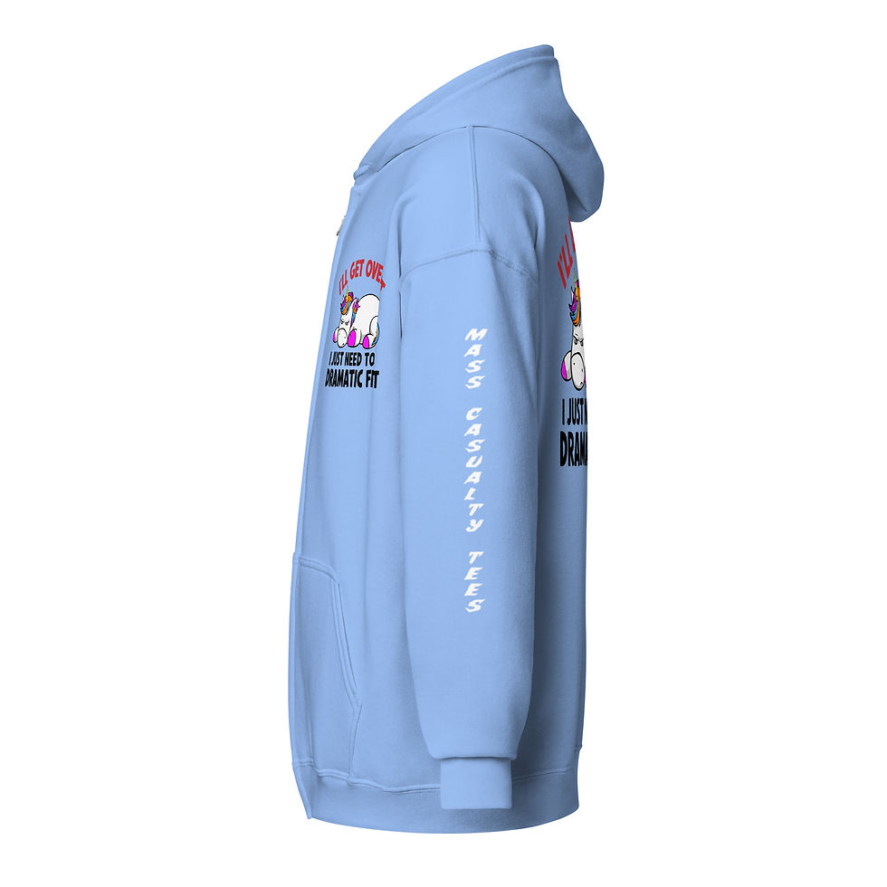 Thumbnail: I Just Need To Be Dramatic First Unisex heavy blend zip hoodie