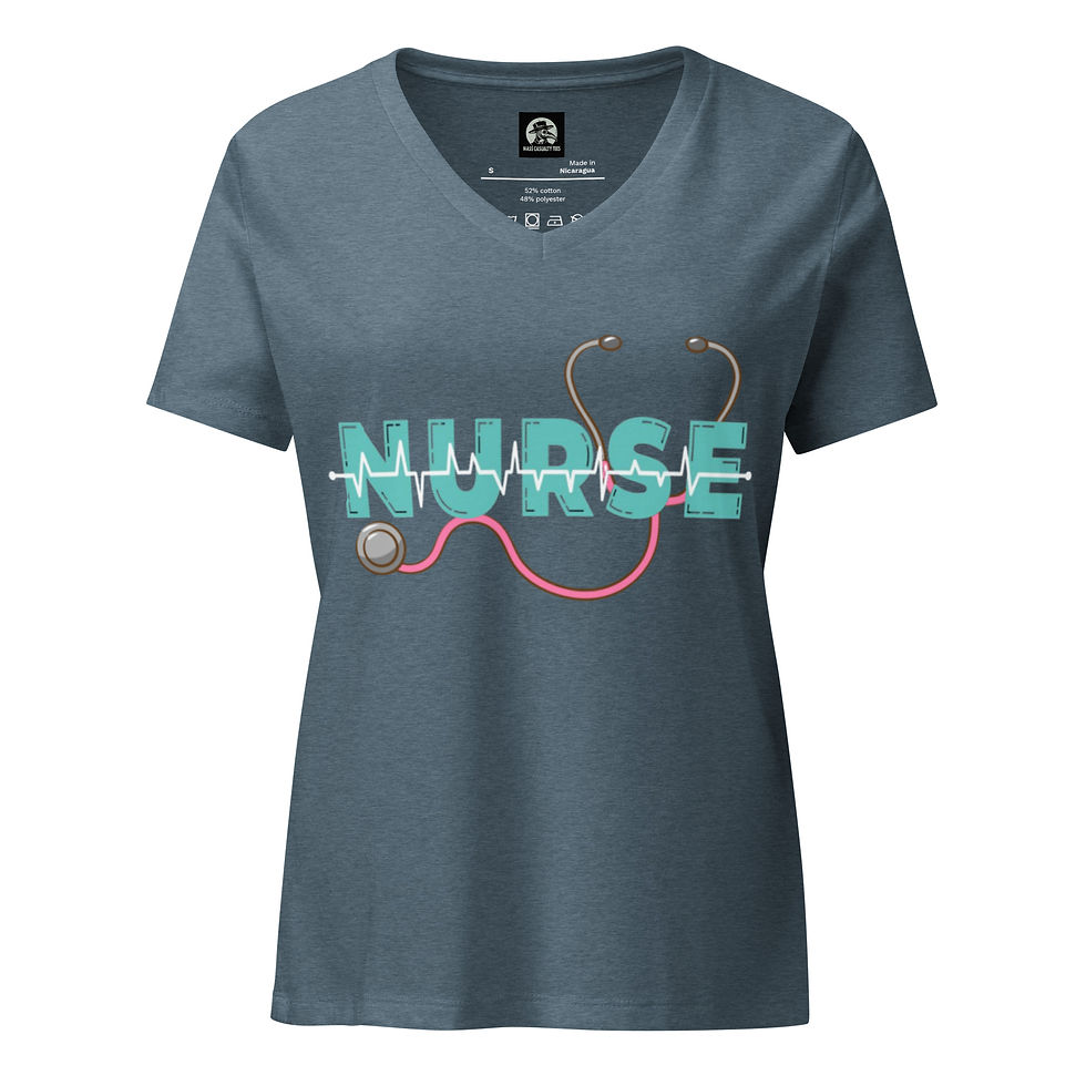 Thumbnail: Nurse Stethoscope Women’s relaxed v-neck t-shirt