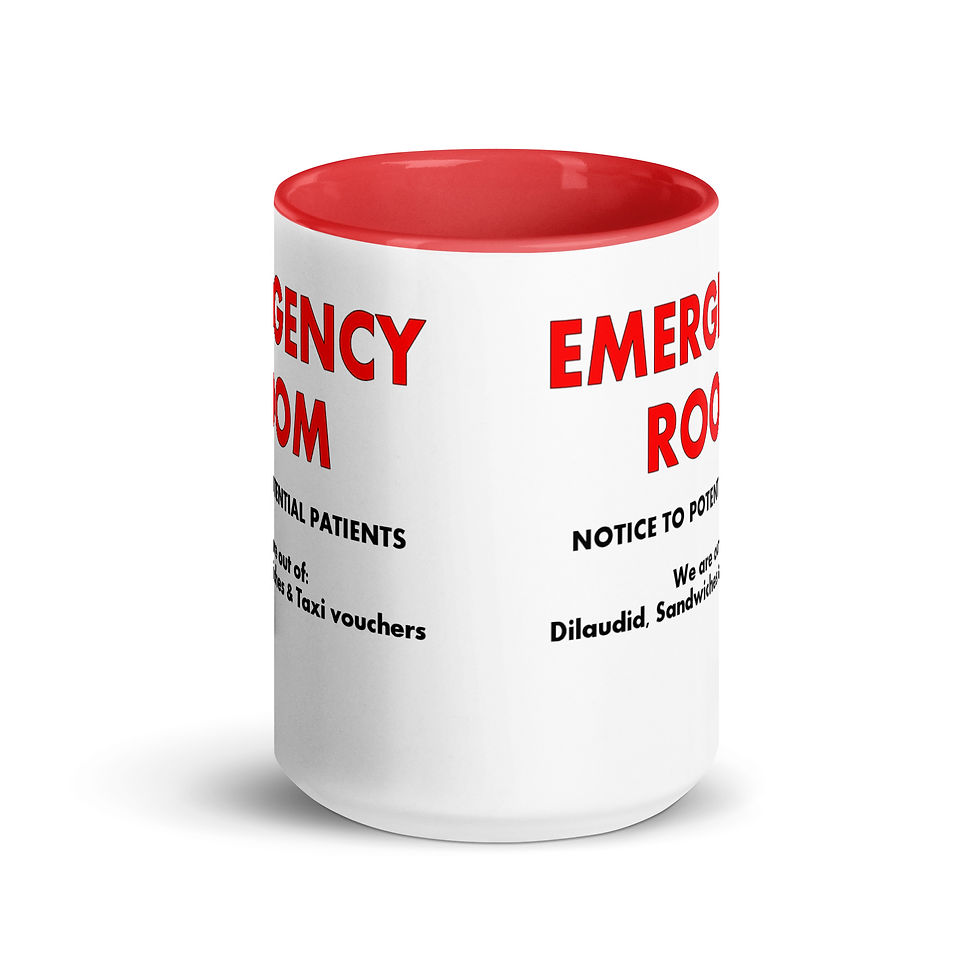Thumbnail: Emergency Room Notice To Potential Patients Mug with Color Inside