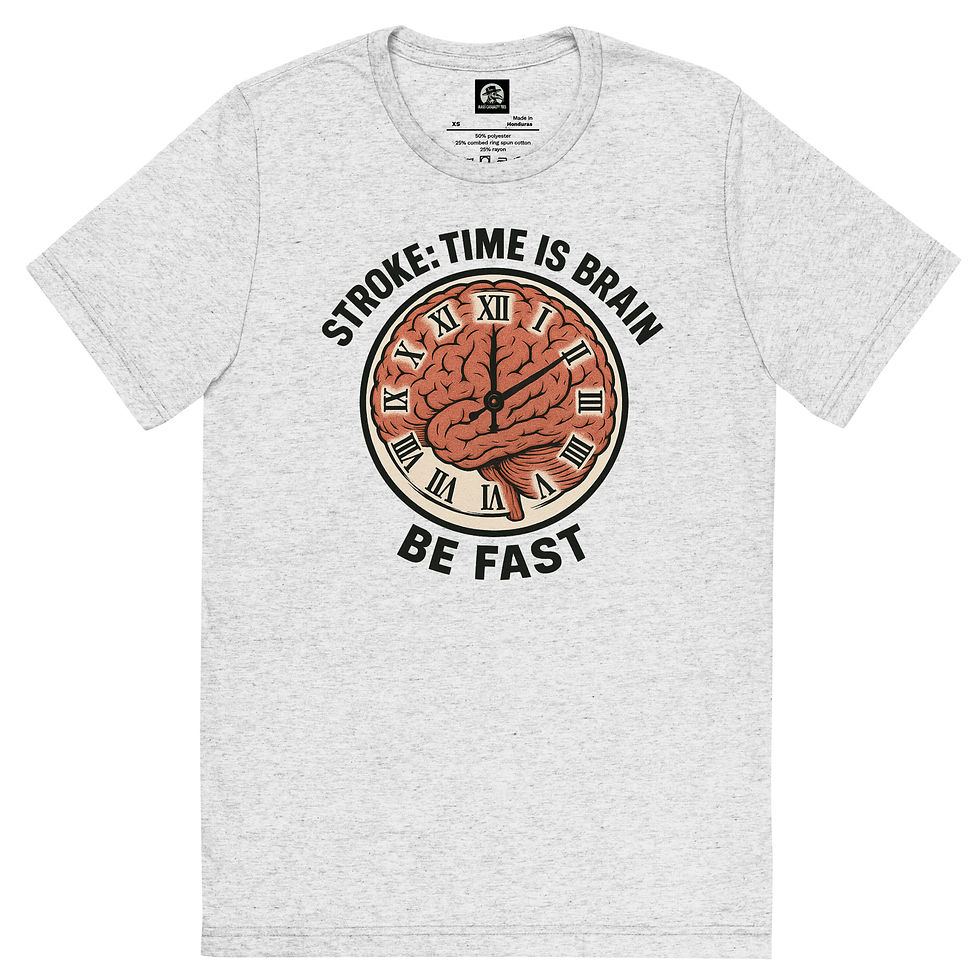 Thumbnail: Stroke Time Is Brain BE FAST Short sleeve t-shirt