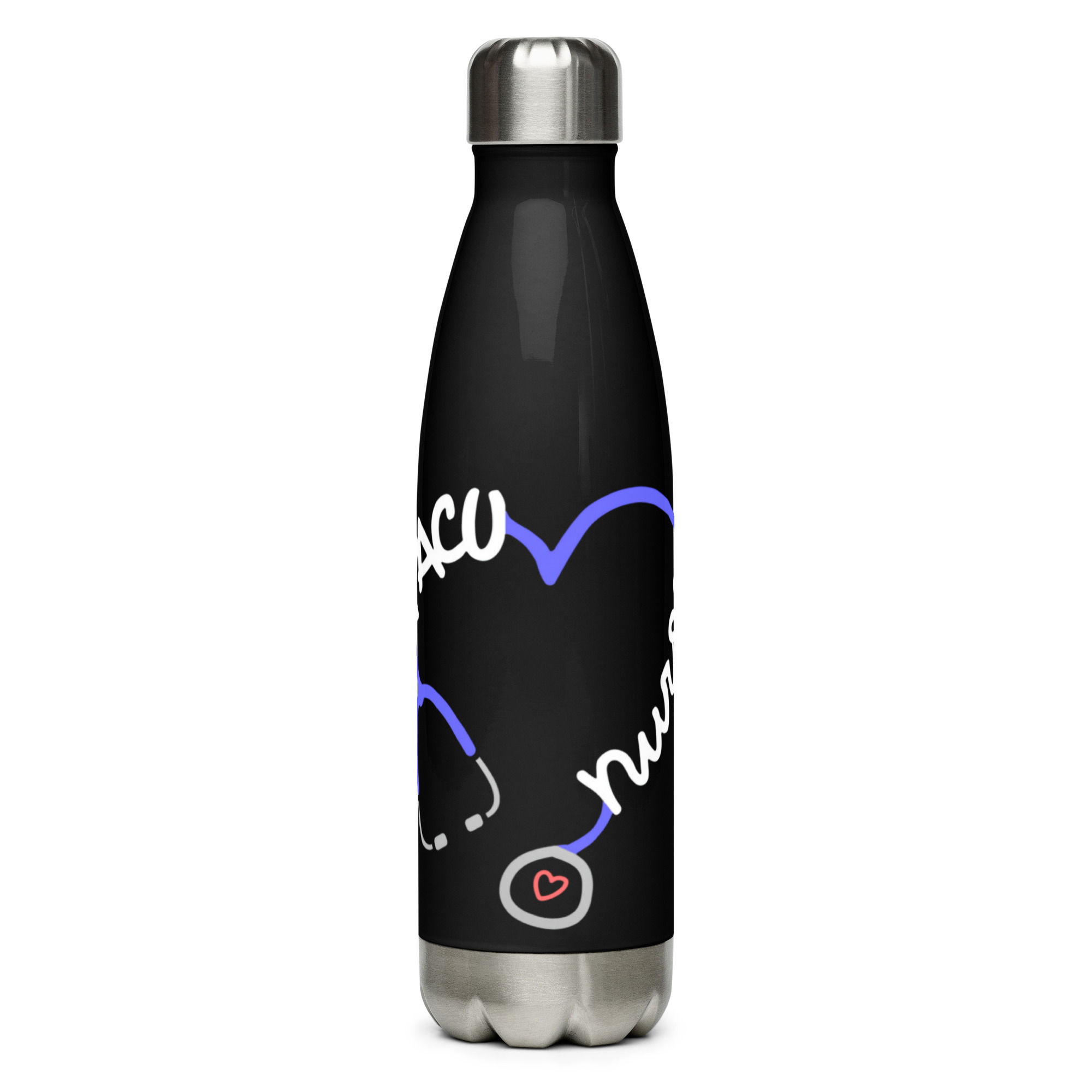 PACU Nurse Heart Stethoscope Stainless steel water bottle