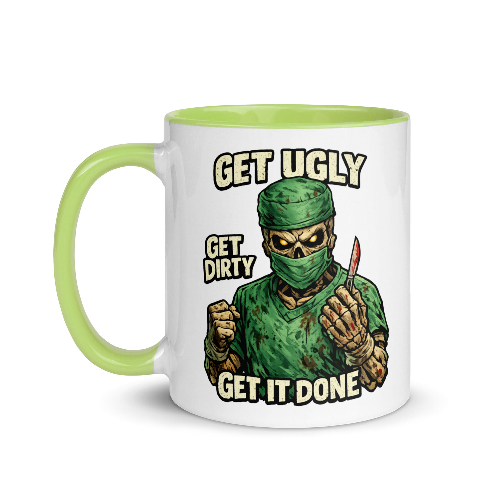 Get Ugly. Get Dirty. Get It Done. Mug with Color Inside