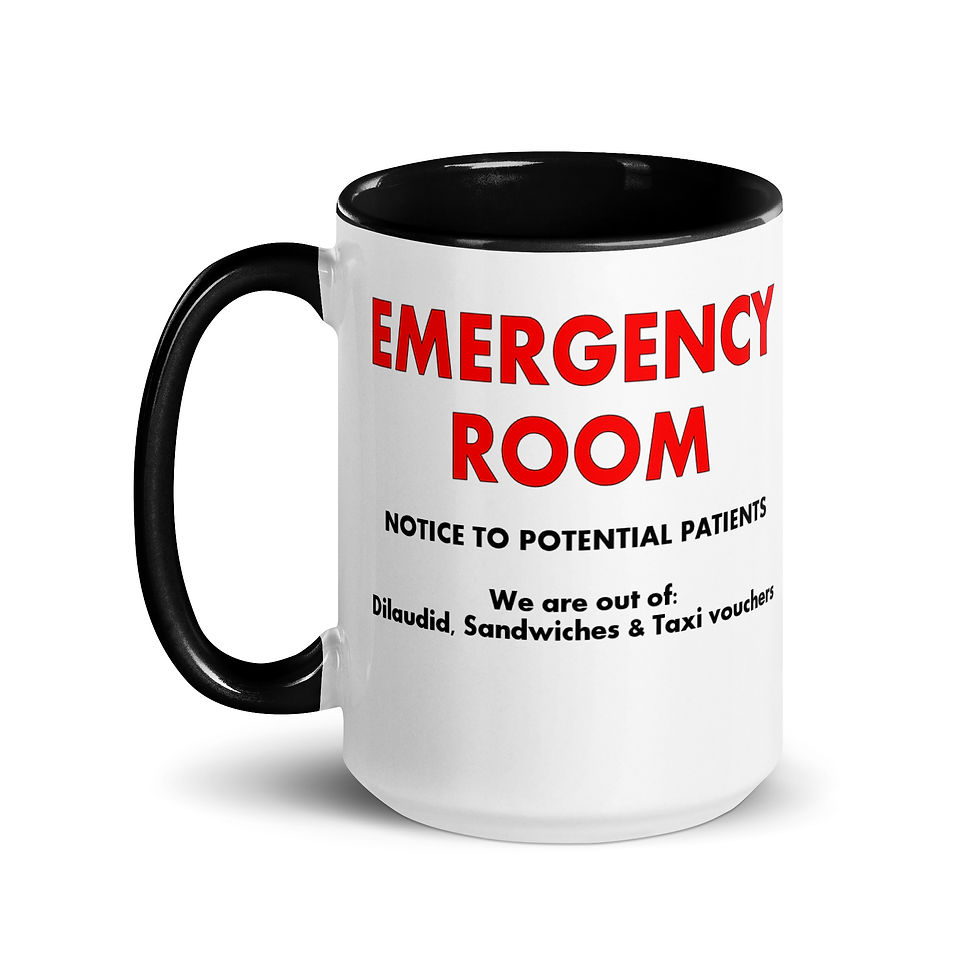 Thumbnail: Emergency Room Notice To Potential Patients Mug with Color Inside