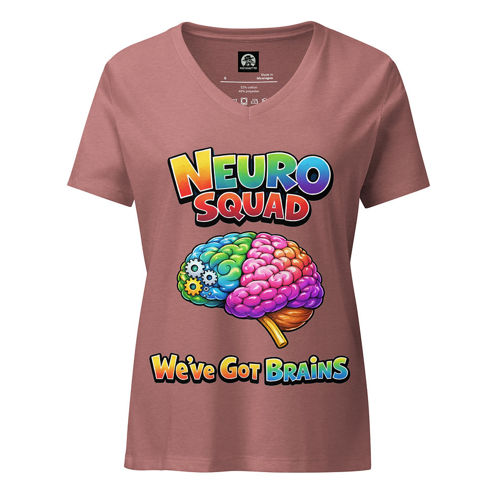 Thumbnail: Neuro Squad We’ve Got Brains Women’s relaxed v-neck t-shirt