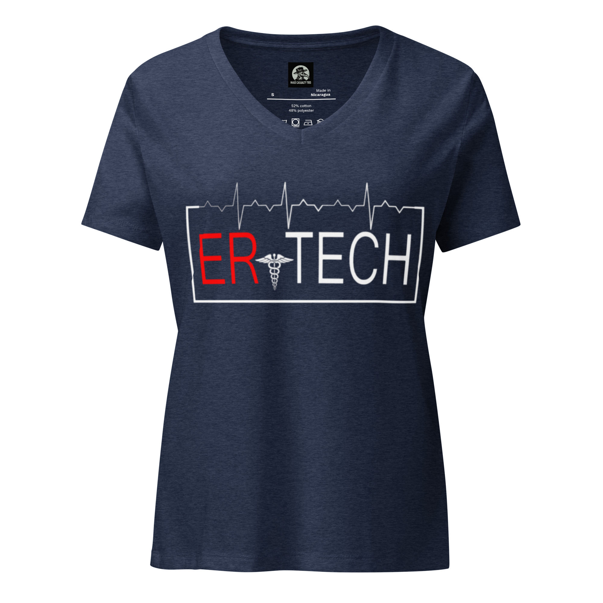 ER Tech EKG Women’s relaxed v-neck t-shirt