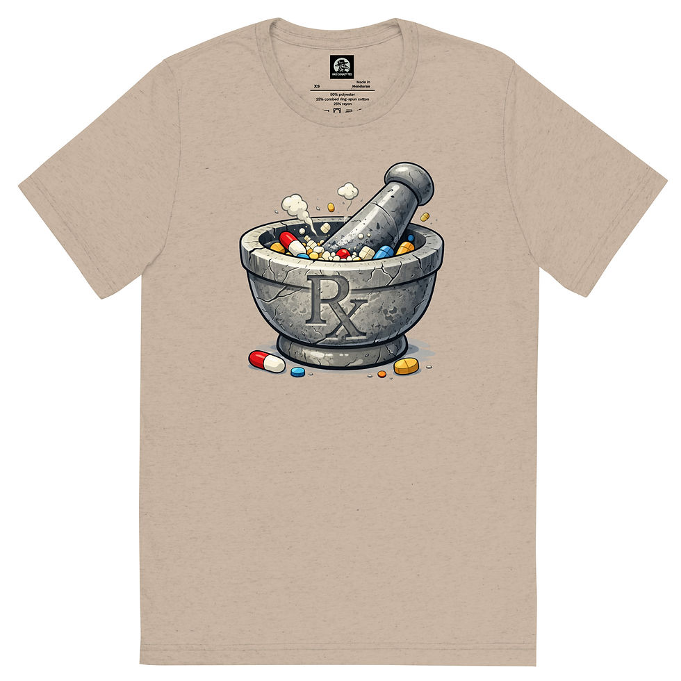 Thumbnail: heavy stone mortar and pestle Short sleeve t-shirt