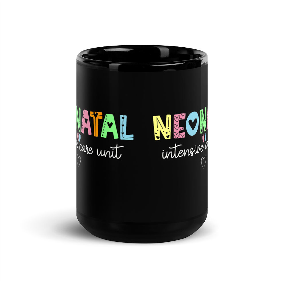 Thumbnail: Neonatal Intensive Care Black Glossy Mug 15 oz