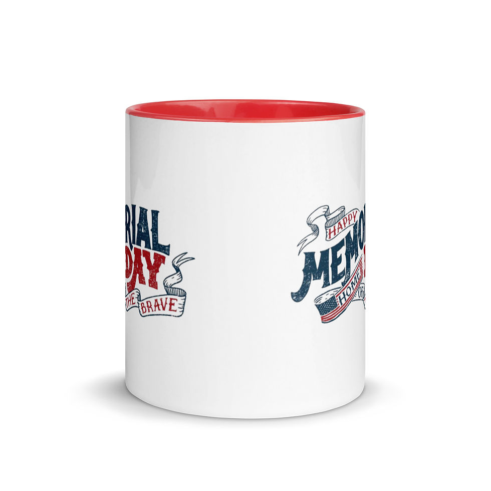 Thumbnail: Happy Memorial Day Home Of The Brave Mug with Color Inside