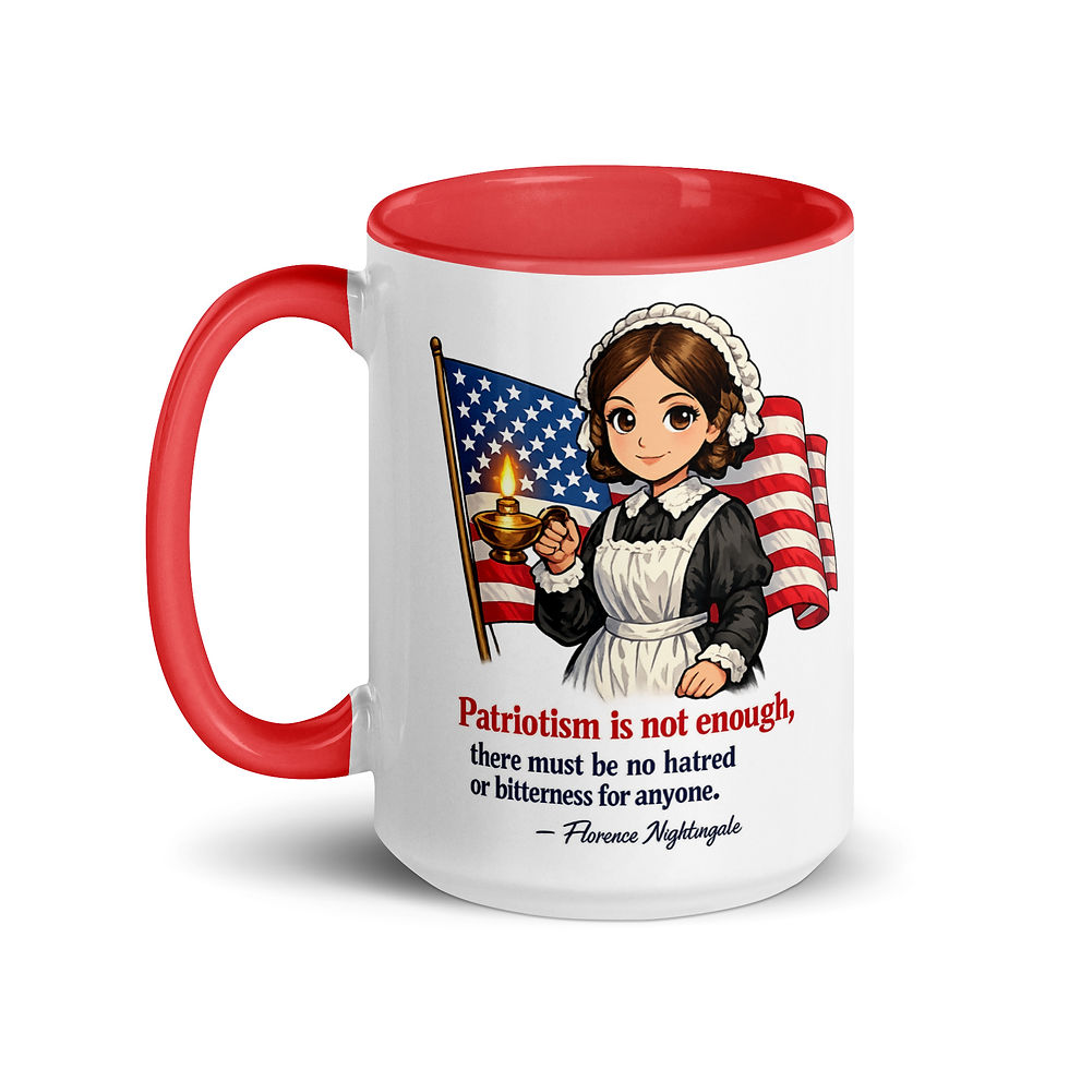Thumbnail: Patriotism is not enough, there must be no hatred or bitterness for anyone Mug 