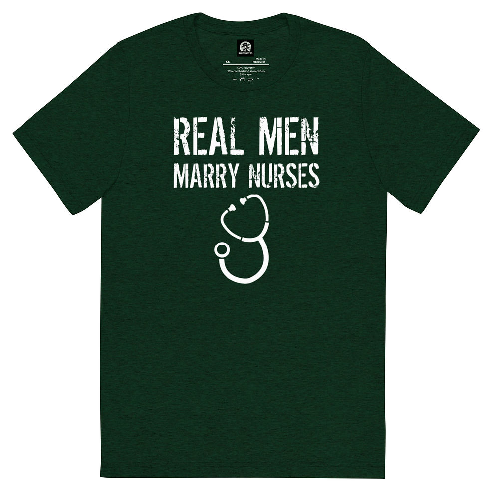 Thumbnail: Real Men Marry Nurses Short sleeve t-shirt