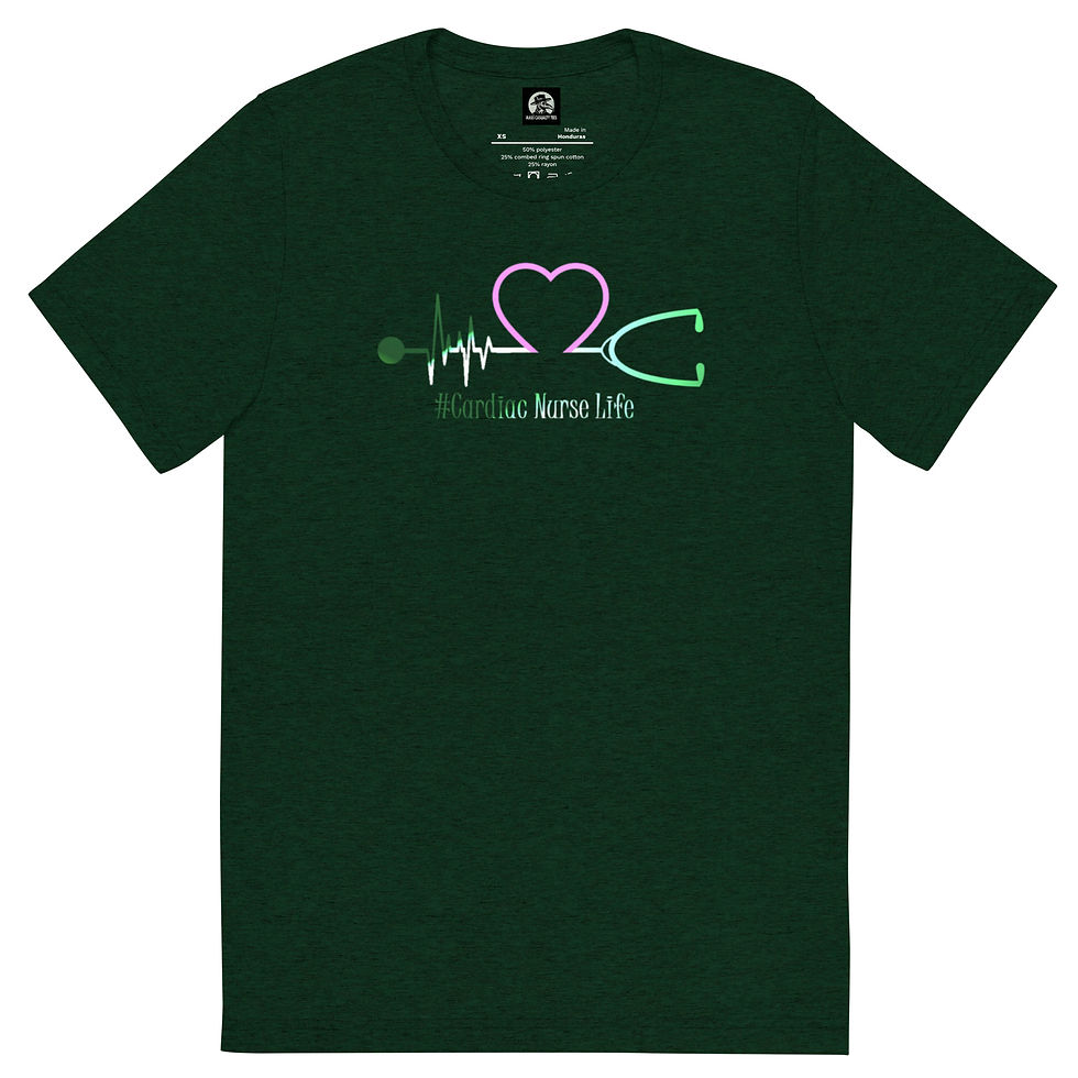 Thumbnail: Tie Dye Cardiac Heart Stethoscope Short sleeve t-shirt